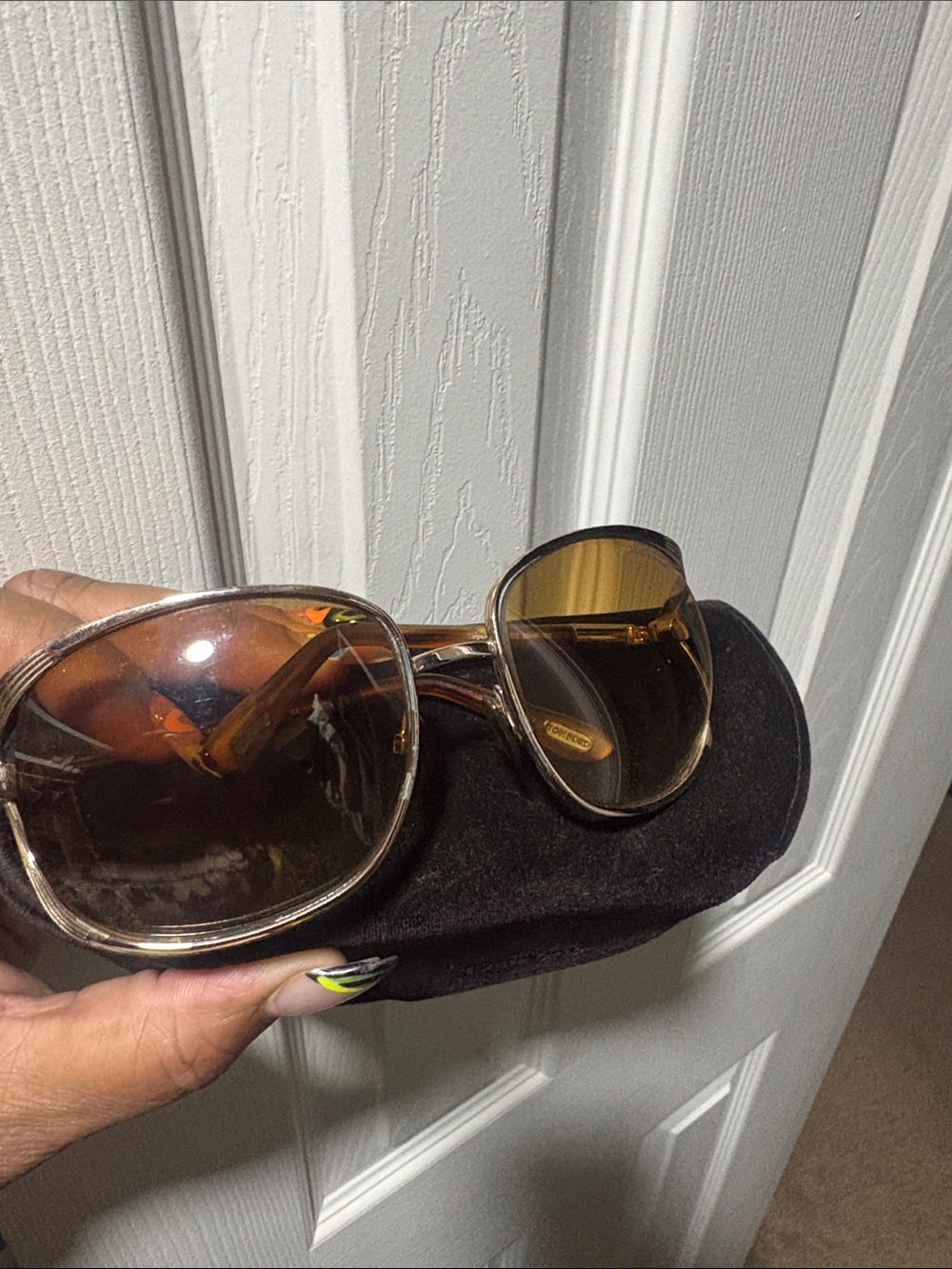 Tom Ford Oversized Sunglasses with Brown Gradient Lenses Authentic